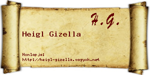 Heigl Gizella névjegykártya